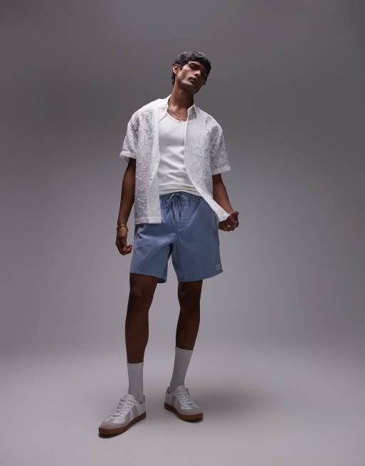 Pantalones cortos azul cielo holgados de pana de Rhythm