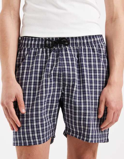 Pantalones cortos azul marino a cuadros de corte cómodo Slade de Redefined Rebel (parte de un conjunto) , 4 de 5