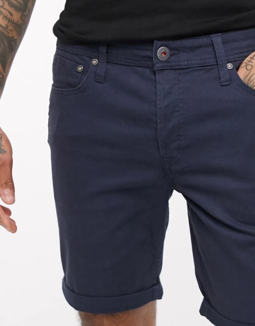 Pantalones cortos azul marino con 5 bolsillos de Jack & Jones Intelligence, 3 de 4