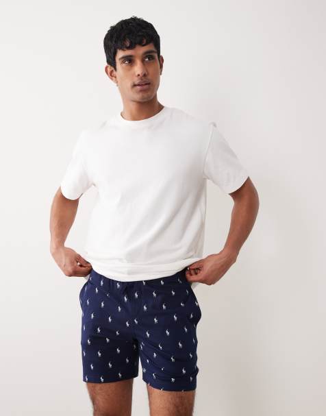 Pantalones cortos azul marino con estampado integral del logo de punto de Polo Ralph Lauren - view 1