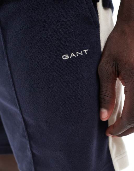 Pantalones cortos azul marino con logo de tejido rizado de GANT (parte de un conjunto), 3 de 5