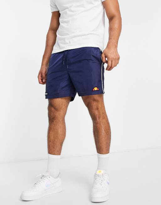 Pantalones cortos azul marino con ribetes blancos de ellesse ASOS