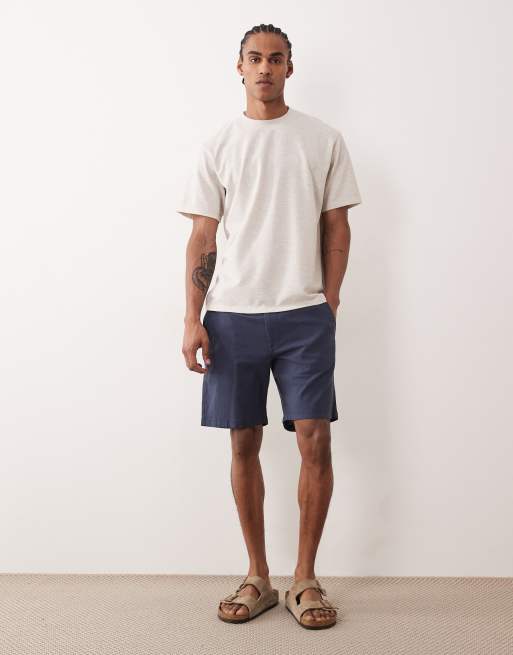 Pantalones cortos azul marino de mezcla de lino de Jack & Jones, 2 de 5