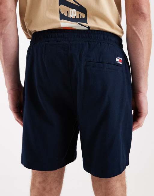 Pantalones cortos azul marino de mezcla de lino de Tommy Jeans, 3 de 5
