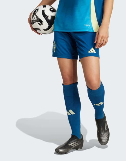 Pantalones cortos azul marino legendario con diseño de la segunda equipación de la selección femenina de Suecia 25 de adidas Performance
