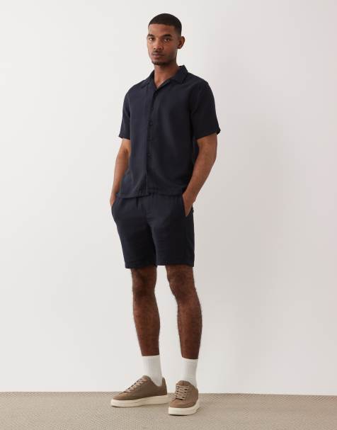 Pantalones cortos azul marino sin cierres de ONLY & SONS (parte de un conjunto) - view 1