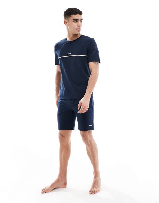 Pantalones cortos azul marino Unique de BOSS Bodywear (parte de un conjunto)