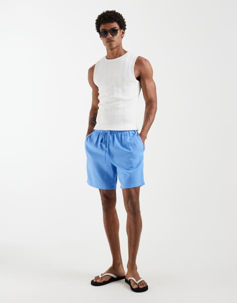 Pantalones cortos azul medio de tejido ligero de South Beach - view 1
