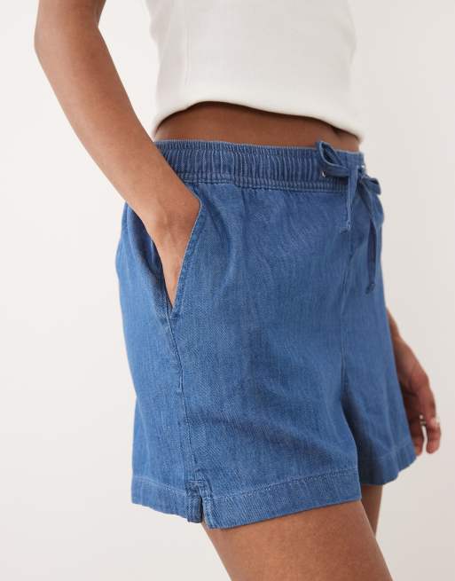 Pantalones cortos azul medio sin cierres de New Look, 4 de 5