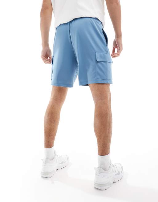 Pantalones cortos azul pizarra cargo de malla deportiva de 4505 , 2 de 5