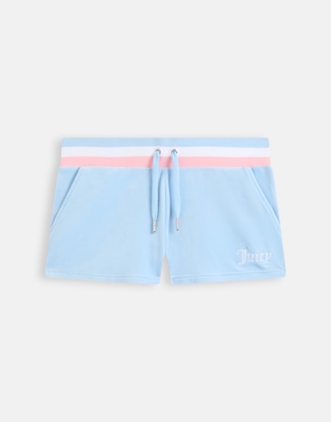 Pantalones cortos azul tenue de velour de Juicy Couture - view 1