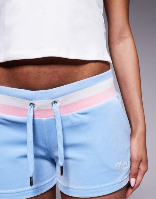 Pantalones cortos azul tenue de velour de Juicy Couture, 4 de 5