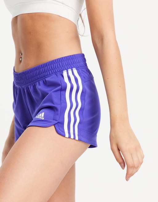Pantalones cortos azules de punto con 3 rayas Pacer de adidas Training