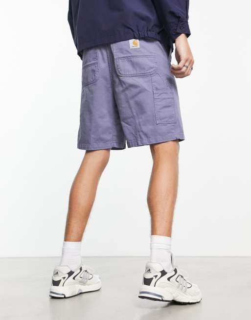 Pantalones cortos azules estilo carpintero de corte estándar Flint de Carhartt WIP, 3 de 4