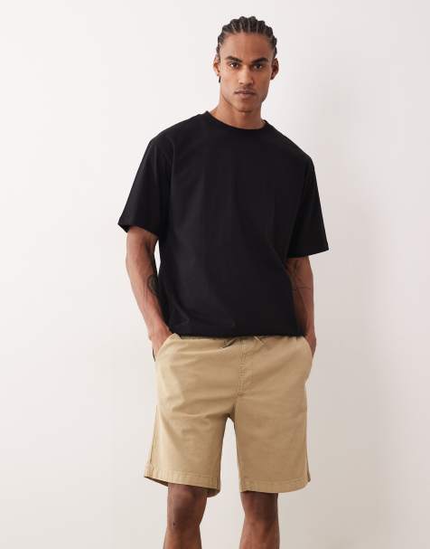 Pantalones cortos beis con cordón ajustable de tejido texturizado de Jack & Jones - view 1