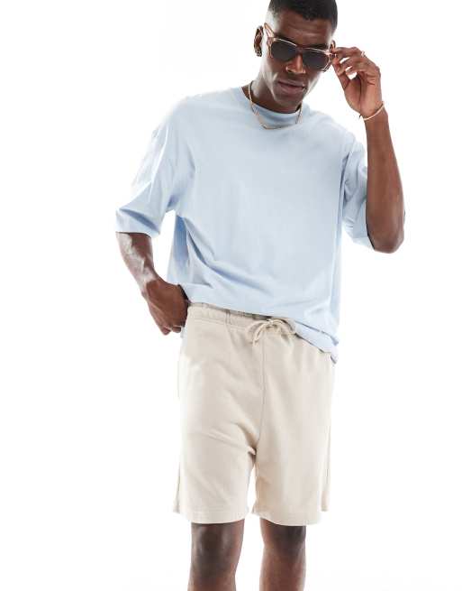 Pantalones cortos beis de corte suelto de tejido de sudadera de Jack & Jones, 2 de 5