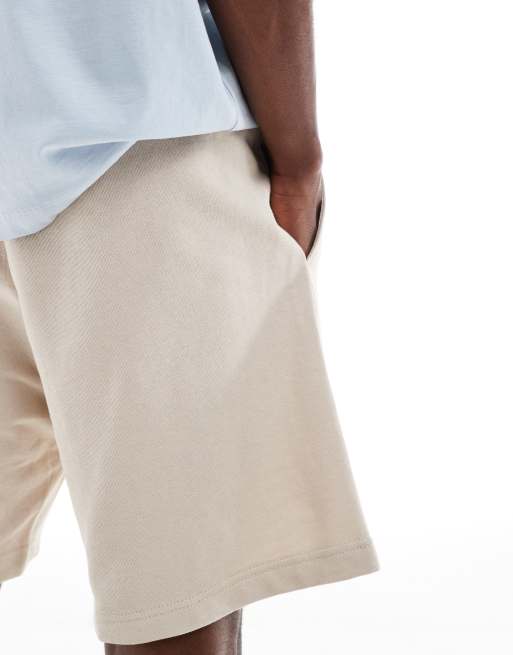 Pantalones cortos beis de corte suelto de tejido de sudadera de Jack & Jones, 4 de 5