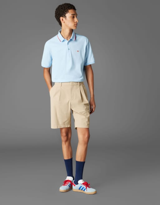 Pantalones cortos beis de golf con pinzas Twistknit de adidas