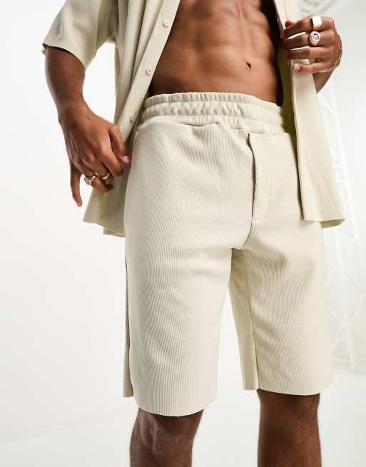 Pantalones cortos beis plisados de Jack & Jones Originals (parte de un conjunto), 2 de 4