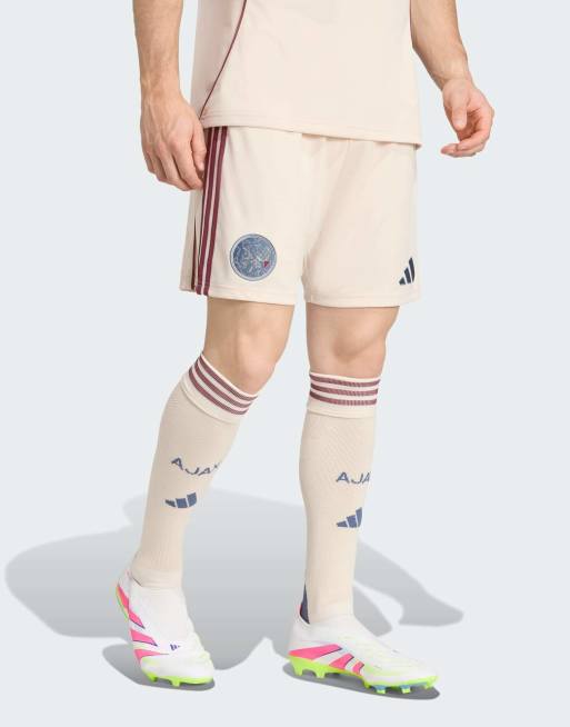 Pantalones cortos blanco marfil halo con diseño de la tercera equipación del Ajax de Ámsterdam 25/26 de adidas Performance