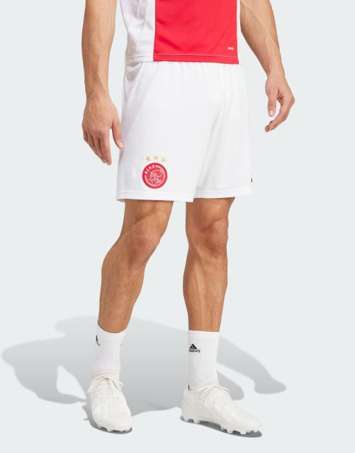 Pantalones cortos blancos con diseño de la primera equipación del Ajax de Ámsterdam de la temporada 24/25 de adidas Performance
