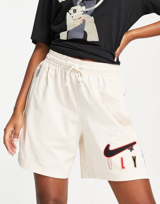 Pantalones cortos blancos de felpa de Nike | ASOS