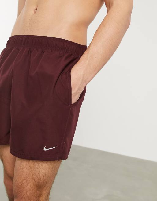 Pantalones cortos burdeos de 5 pulgadas Volley de Nike Swimming, 3 de 4