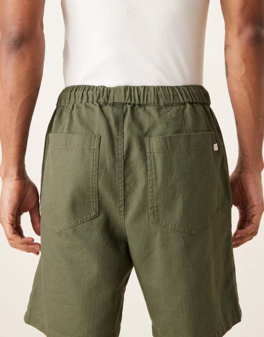 Pantalones cortos caquis con cordón ajustable Swinton de Farah, 5 de 5
