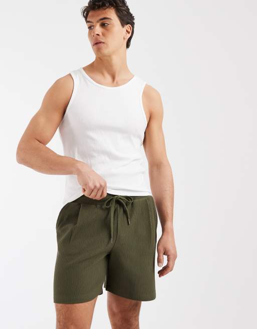 Pantalones cortos caquis extragrandes de canalé de ASOS DESIGN, 2 de 5