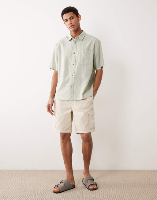 Pantalones cortos cargo color piedra de ASOS DESIGN