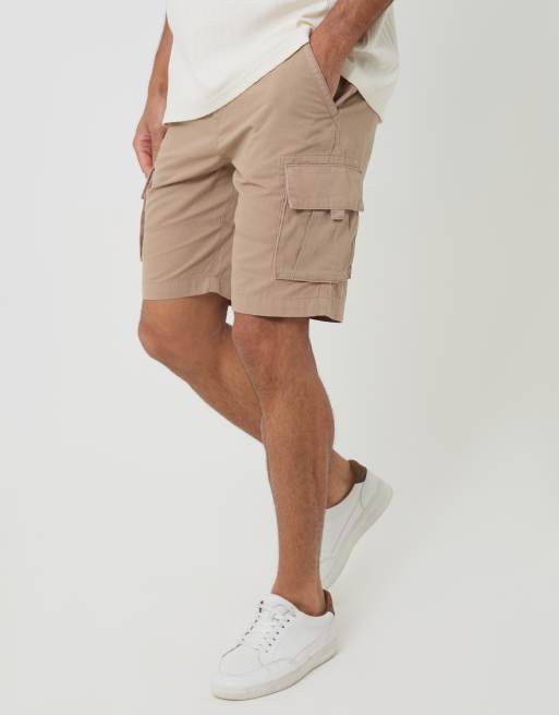 Pantalones cortos cargo color piedra de Threadbare