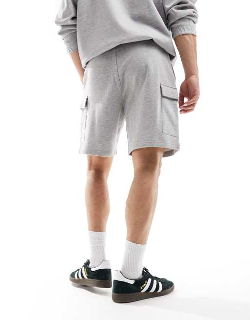 Pantalones cortos cargo gris jaspeado de punto de New Look, 3 de 5