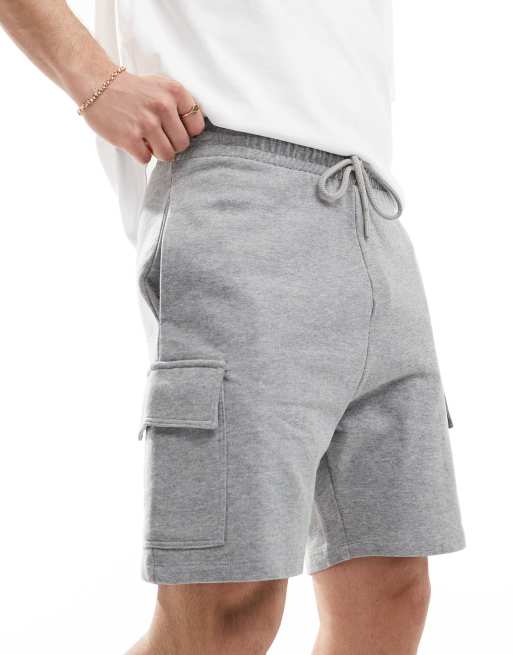 Pantalones cortos cargo grises de corte slim de ASOS DESIGN, 4 de 5
