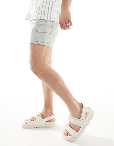 Pantalones cortos cargo grises de corte slim de ASOS DESIGN - view 1