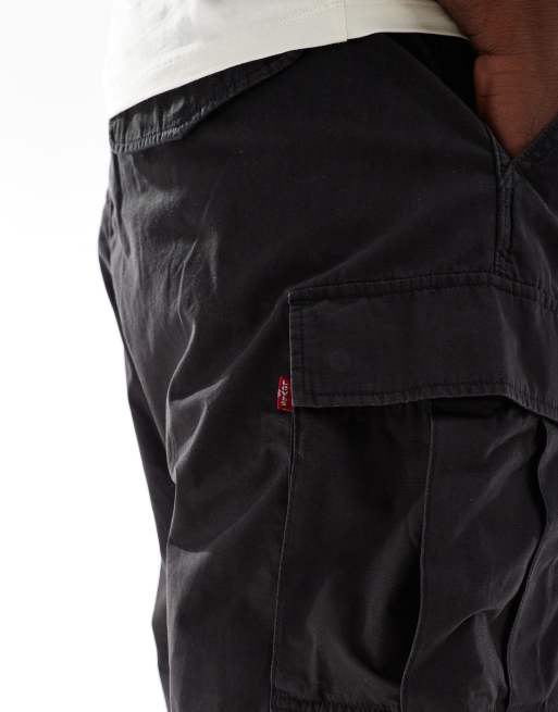 Pantalones cortos cargo negros con 2 bolsillos de lona Carrier de Levi's Big & Tall, 4 de 5