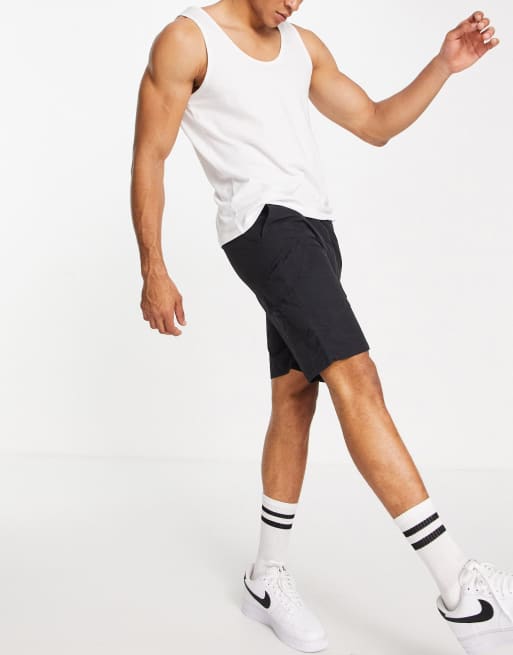 Pantalones cortos cargo negros de nailon de Another Influence