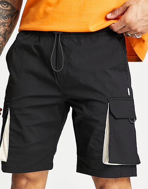 Hombre Other | Pantalones cortos cargo negros técnicos de Jack & Jones Intelligence - HZ85038