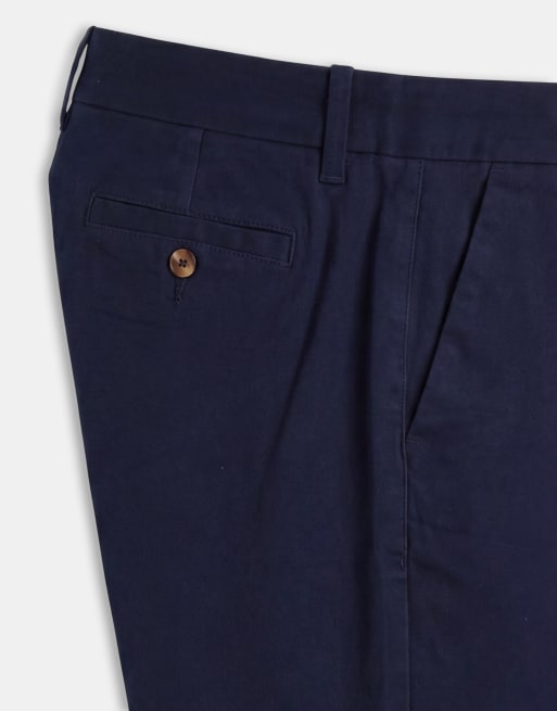 Pantalones cortos chinos azul marino de corte slim de ASOS DESIGN, 9 de 9