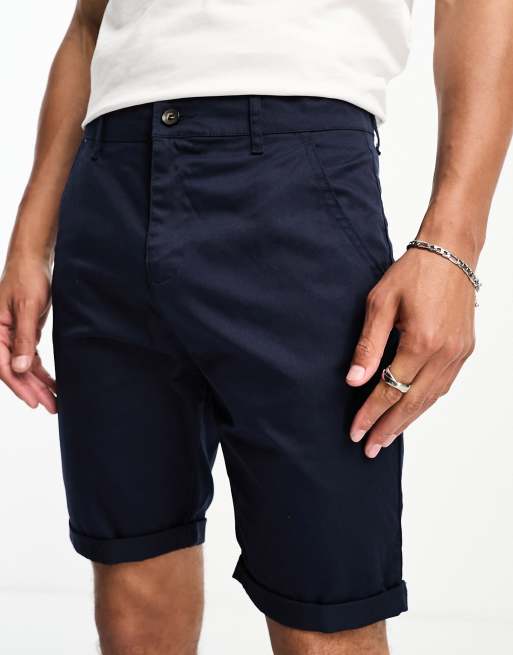 Pantalones cortos chinos azul marino de Le Breve Tall, 3 de 4