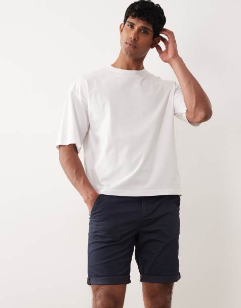 Pantalones cortos chinos azul oscuro de corte estándar de ONLY & SONS - view 1