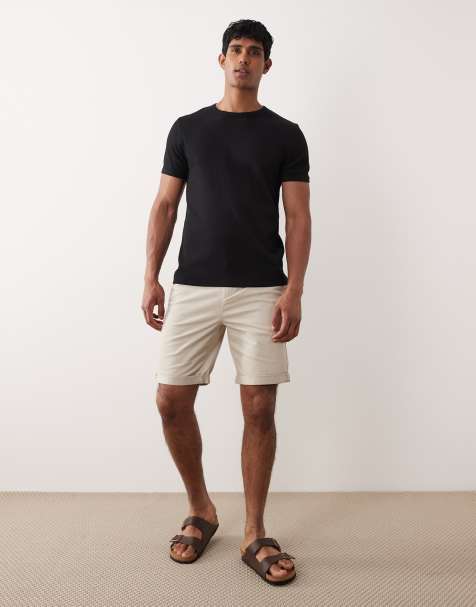 Pantalones cortos chinos beis de corte estándar de ONLY & SONS - view 1