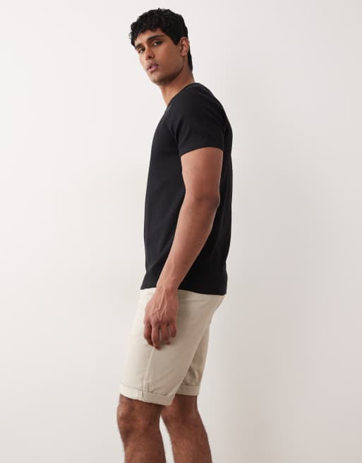 Pantalones cortos chinos beis de corte estándar de ONLY & SONS, 3 de 5