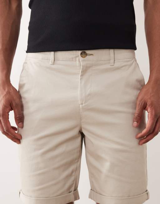 Pantalones cortos chinos beis de corte estándar de ONLY & SONS, 4 de 5