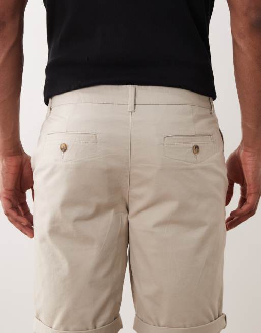 Pantalones cortos chinos beis de corte estándar de ONLY & SONS, 5 de 5