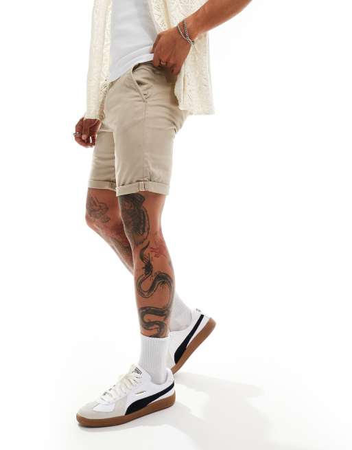Pantalones cortos chinos beis de Jack & Jones