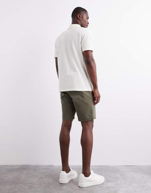 Pantalones cortos chinos caquis de corte slim y largo estándar de ASOS DESIGN, 3 de 6