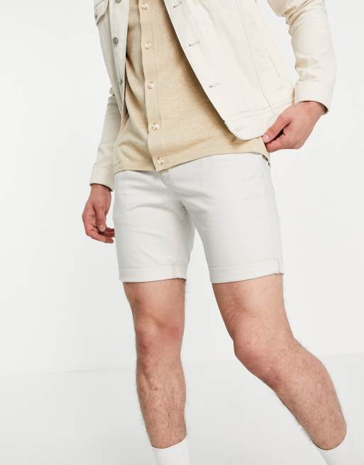 Pantalones cortos chinos color piedra de Selected Homme, 3 de 4