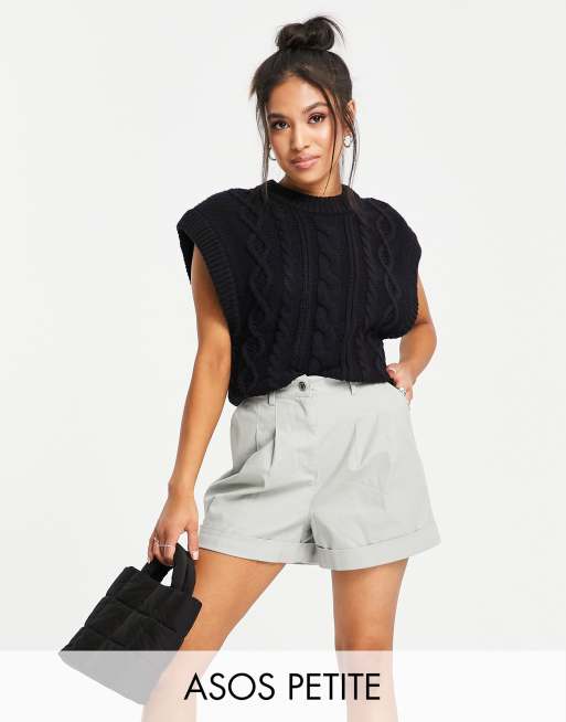 Pantalones cortos chinos color verde salvia de ASOS DESIGN Petite