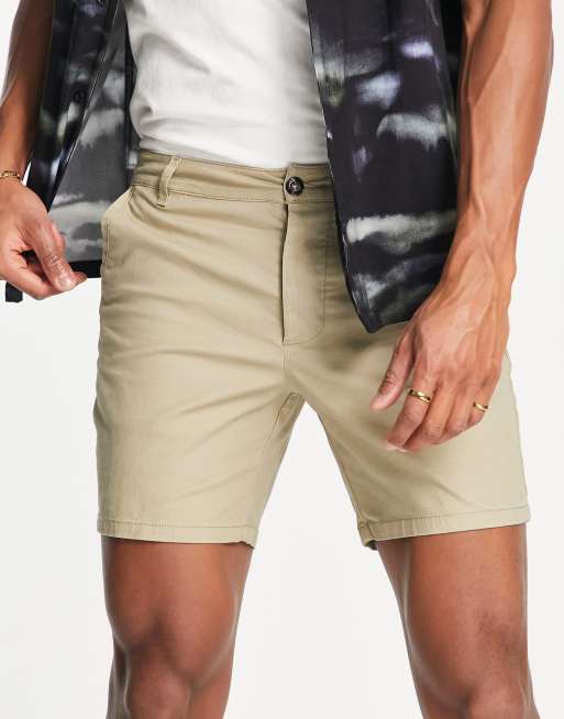 Pantalones cortos de corte slim en verde de ASOS | ASOS