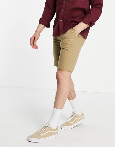 Hombre Ropa de Pantalones cortos de Pantalones cortos chinos y de vestir Chaleco corto color crema acanalado ASOS de hombre de color Blanco 